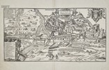 François de Belleforest (1530–1583) – View of the City and Castle of Loches – France – Engraving (1575)