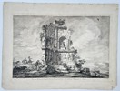 Jacques-Philippe Le Bas (1707–1783) – View of the Philopappos Monument in Athens – Etching (1758)