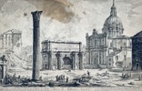 Giovanni Battista Piranesi (1720–1778) – View of the Arch of Septimius Severus – Etching (1772)