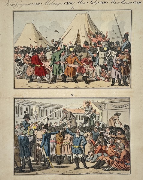 Friedrich Justin Bertuch (1747-1822) – Russian Folk Customs and Ceremonies – Hand-coloured etching (1795)