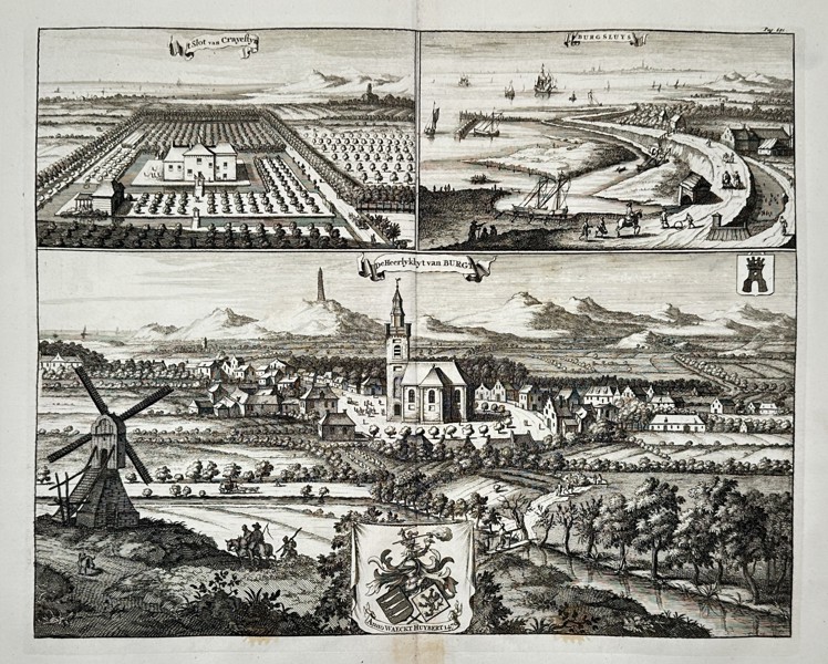 Jan Luyken (1649-1712) – View of Burg – Etching (1685)