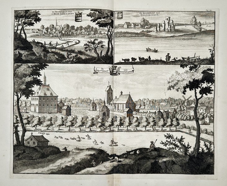 Jan Luyken (1649-1712) – View of Oosterland – Etching (Hand-coloured) (1685)
