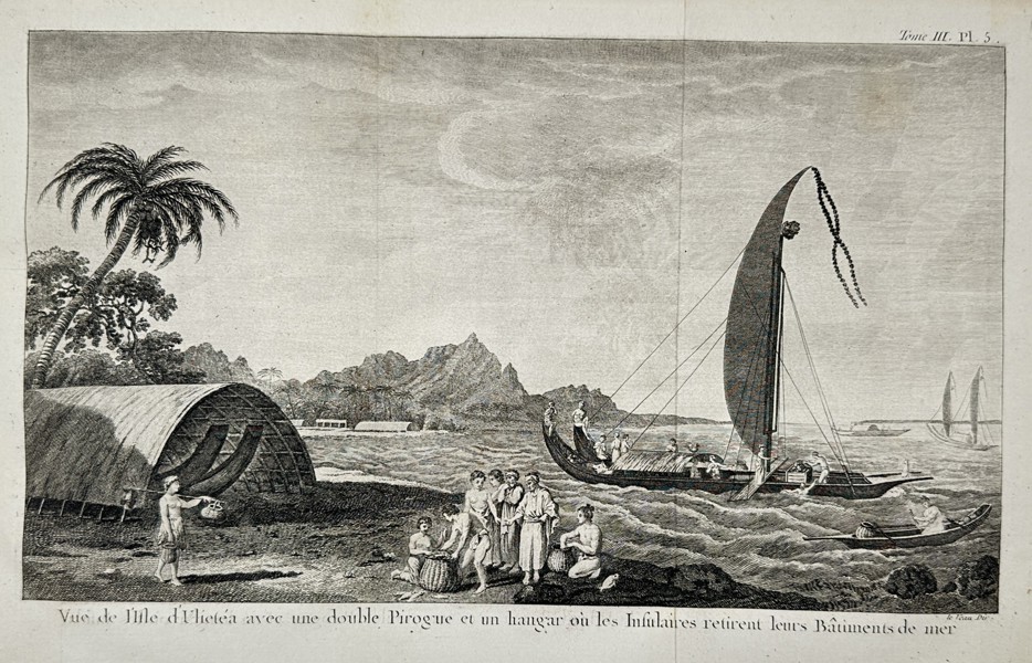 James Cook (1728-1779) – View of Raiatea – Engraving (1774)