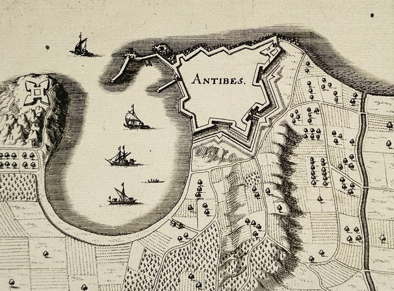 Nicolas Tassin (1600-1660) – Map of Antibes – France – Engraving (1634)