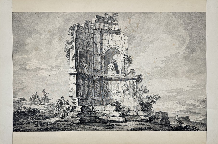 Julien-David Le Roy (1724-1803) & Jacques Philippe Le Bas (1707-1783) - Monument to Philopappus, Athens - Port of Piraeus 