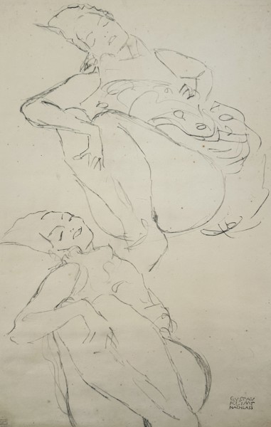 Gustav Klimt (1862-1918) – Reclining Nude – Lithograph (20th century)