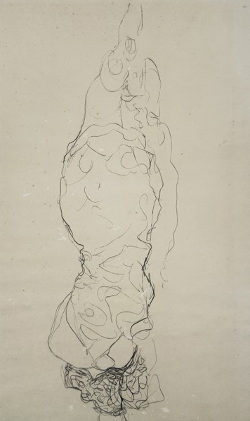 Gustav Klimt (1862-1918) – Standing Female Nude – Lithograph (20th century)