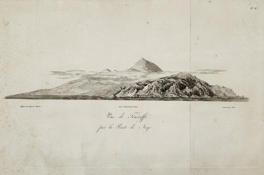 Jean-Baptiste Bory de Saint-Vincent (1778–1846) – View of Tenerife from Punta de Anaga – Engraving (1804)