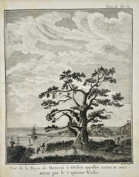 Robert Benard (1734–1777) – View of Matavai Bay – Tahiti – Engraving (1772–1780)