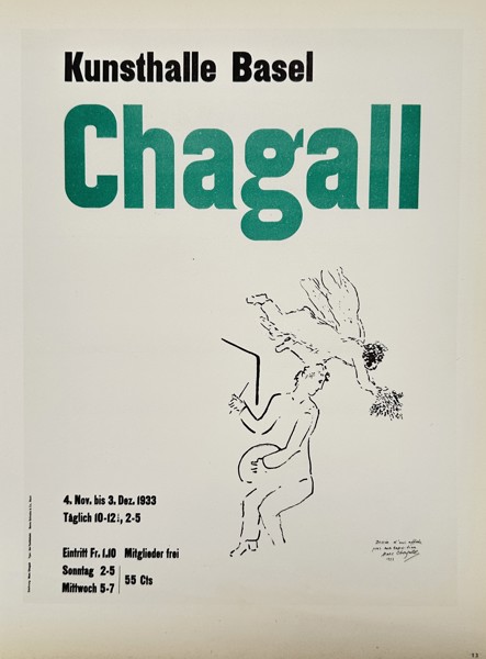 Marc Chagall (1887–1985), after – Poster for Kunsthalle Basel – Lithography (20th Century)