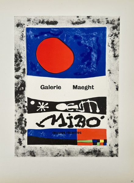 Joan Miró (1893–1983), after – Poster for Galerie Maeght (Recent Works) – Lithography (20th Century)