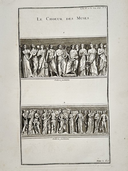 Bernard de Montfaucon (1655–1741) – Illustrations of the Choir of the Muses – Etching (1719–1724)
