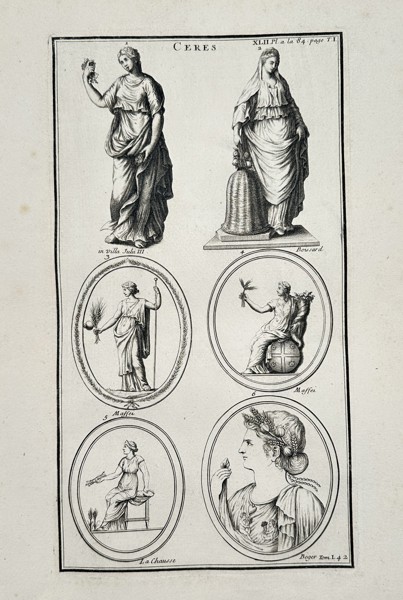 Bernard de Montfaucon (1655–1741) – Illustrations of the Goddess Ceres – Etching (1719–1724)