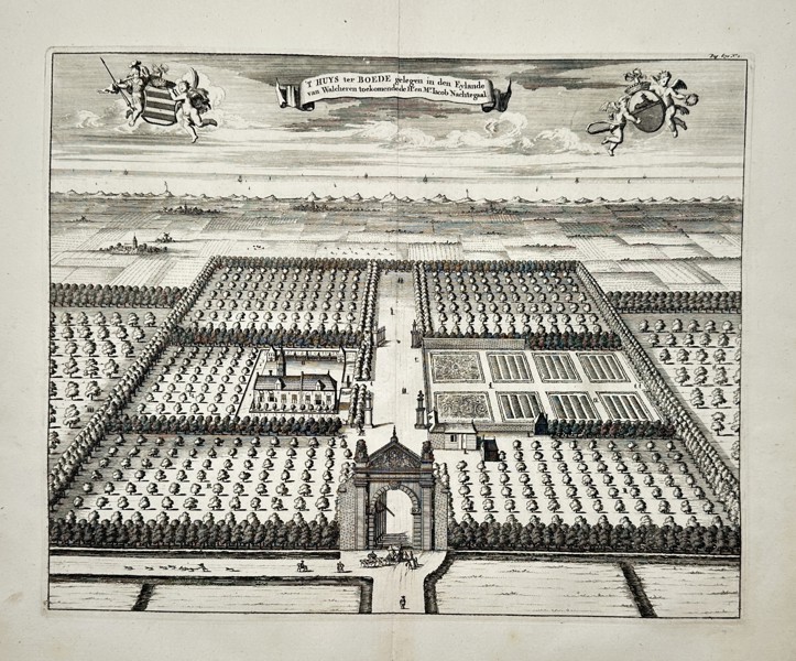Mattheus Smallegange (1624–1710) – View of the House ter Boede – etching (1696)