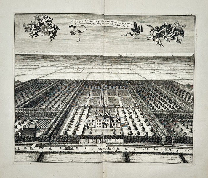 Mattheus Smallegange (1624–1710) – View of the House Starkenburgh – etching (1696)