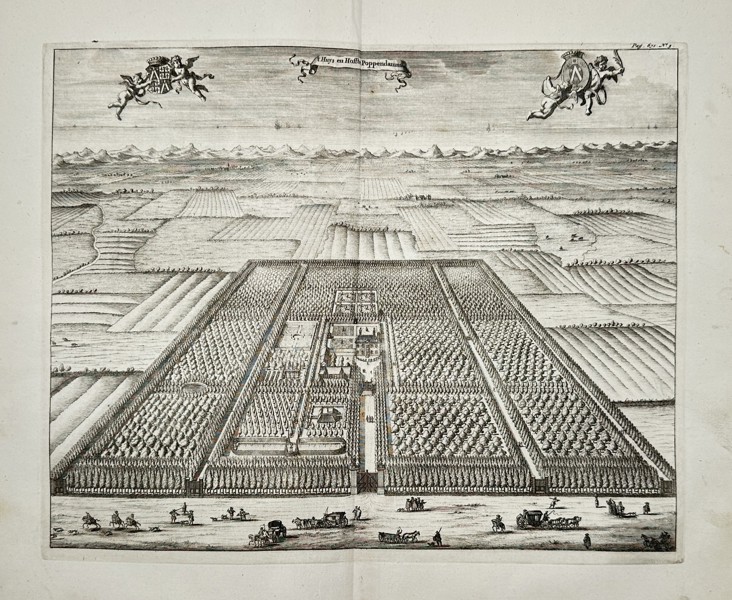 Mattheus Smallegange (1624–1710) – View of the House Popkensburg – etching (1696)