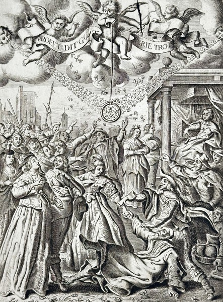 Jacob Cats (1577–1660) – Frontispiece for the Marriage Ring – Etching (1653)