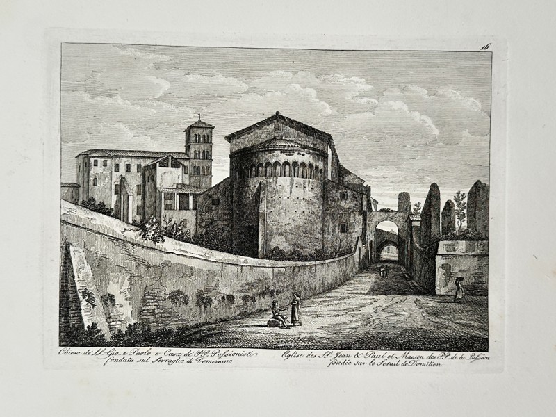 Giovanni Domenico Cassini (1625–1712) – View of the Basilica of Saints John and Paul – Italy – Etching (1798)