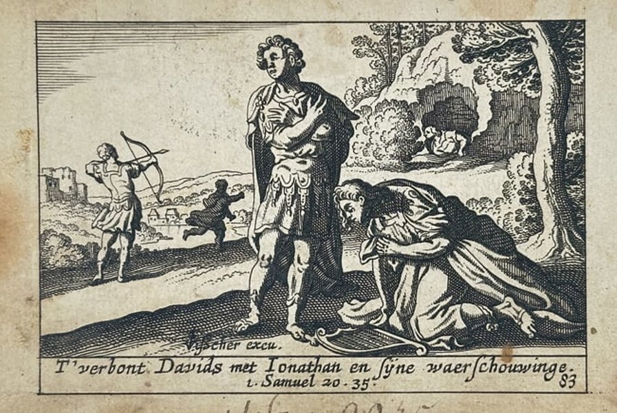 Pieter Hendriksz. Schut (1618–1660) – Covenant of David and Jonathan – Engraving