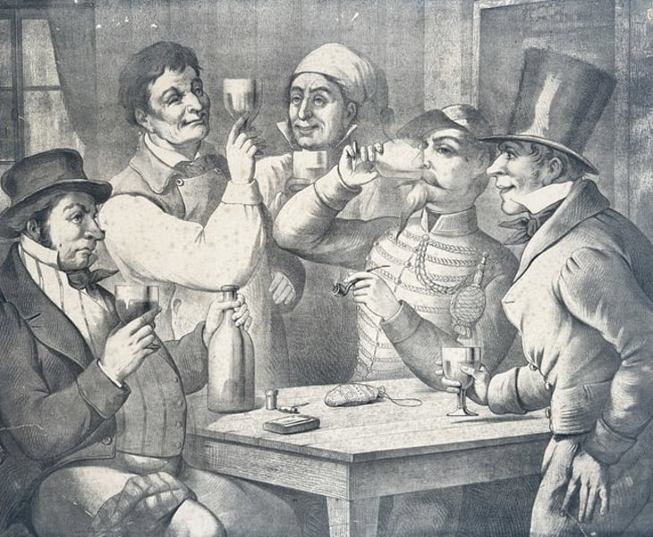 Unknown Artist (19th Century) – Studies of Manners, The Big Hats of the Place - Lithograph