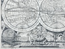 L. M. Steinberger (1713–1772) - Planisphaerium Terrestre - Decorative Double Hemisphere Map of the World - Shows California as an island