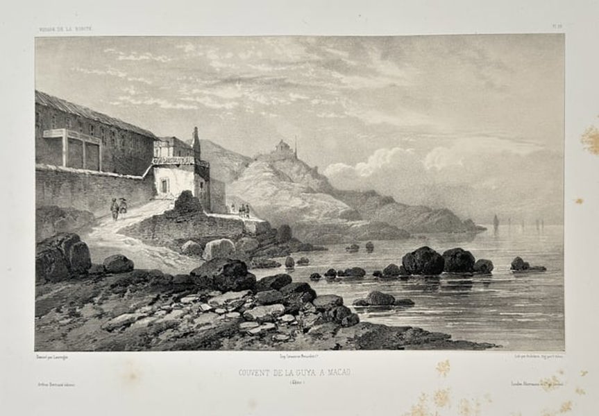 Barthélémy Lauvergne (1805–1859) – Convent of Guia at Macao – Lithograph
