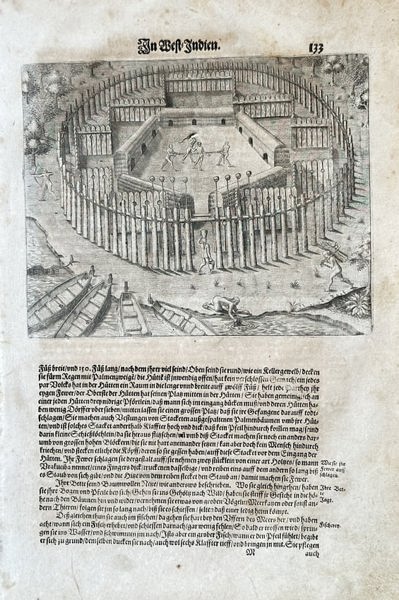 Theodor de Bry (1528–1598) – A Fortified Settlement in the West Indies