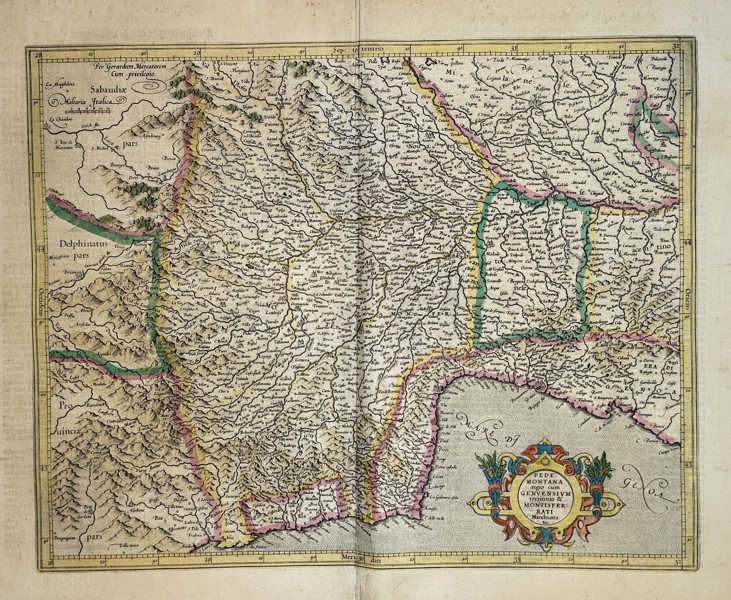 Gerardus Mercator (1512–1594) – Map of Bohemia and Surrounding Regions – Central Europe – Hand-colored copperplate engraving (17th Century)