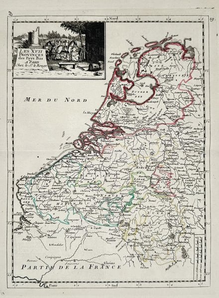 Georges-Louis Le Rouge (c. 1707–c. 1790) – Map of The Seventeen Provinces of the Low Countries