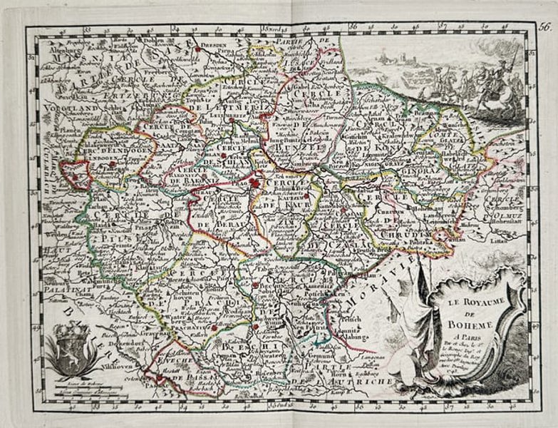 Georges-Louis Le Rouge (c. 1707–c. 1790) – Map of the Kingdom of Bohemia