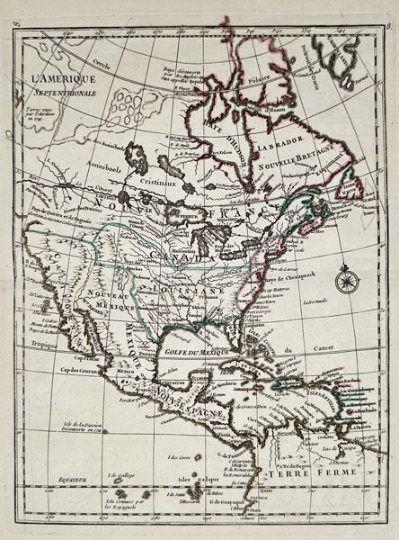 Georges-Louis Le Rouge (c. 1712–c. 1790) – Map of North America - Hand-Coloured