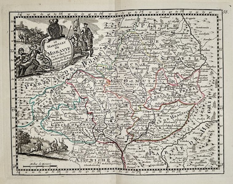Georges-Louis Le Rouge (c. 1712–c. 1790) – Map of Czech Republic - the Margravia
