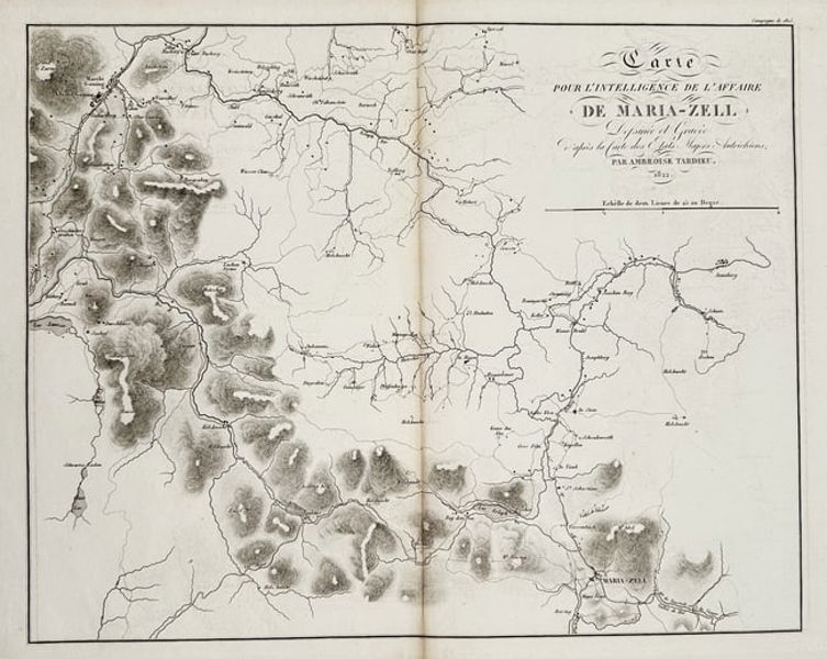 Ambroise Tardieu (1788–1841) – Map of Maria-Zell, Styria and Carinthia – Engraving
