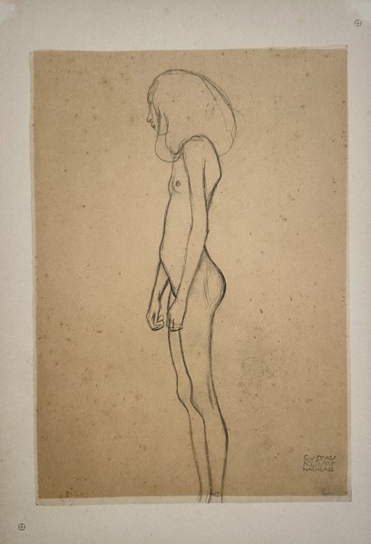Gustav Klimt (1862–1918) – Standing Nude Study (Stehender Akt) - Lithograph