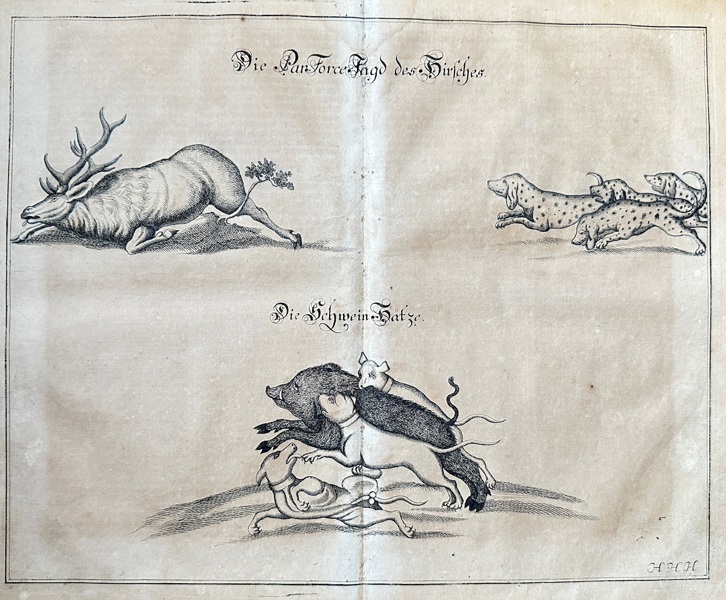 After Friedrich Heinrich von Seckendorff – The Panther Hunt of the Stag - Engraving