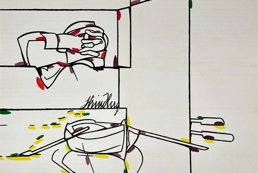 Valerio Adami – Untitled (Interior Scene) – Original Lithograph