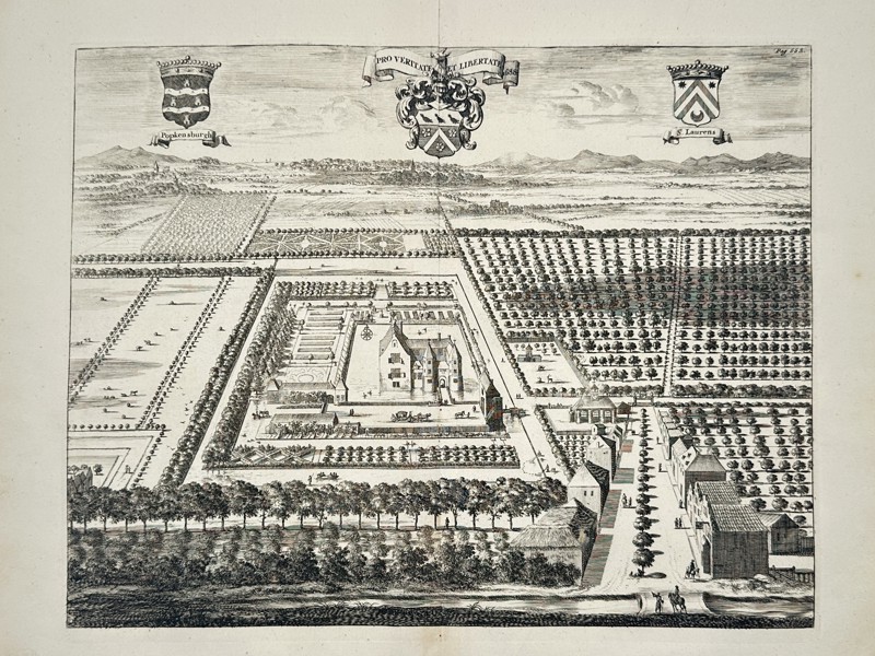 Matthäus Smallegange (1624–1710) – Birdseye View of Popkensburg Estate – Engraving (1696)