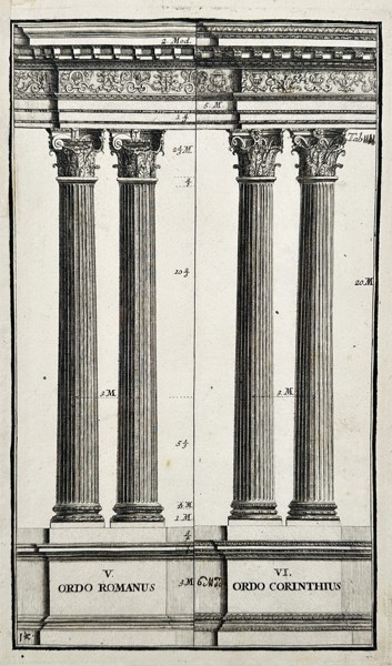 Nikolaus Goldmann (1611–1665) – Composite and Corinthian Orders – Engraving (1696)
