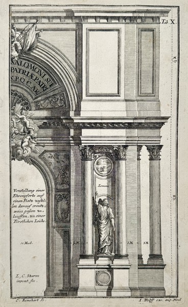 Nikolaus Goldmann (1611–1665) – Triumphal Arch for a Princely Residence – Engraving (1696)