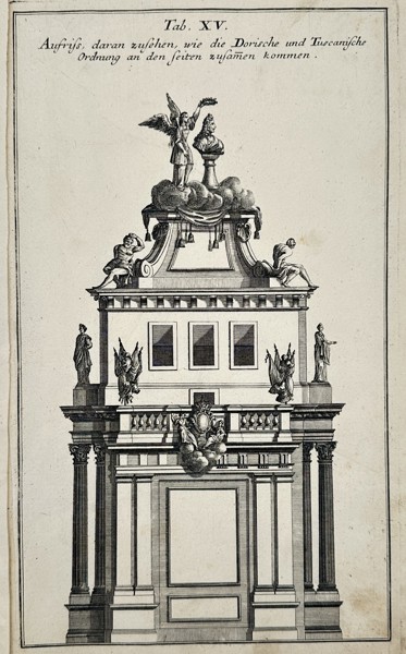 Nikolaus Goldmann (1611–1665) – Elevation of the Doric and Tuscan Orders – Engraving (1696)