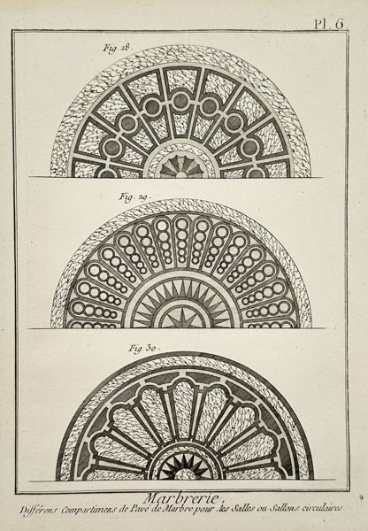 Robert Benard (1734–1777) – Marble Floor Patterns for Circular Halls – Engraving (1762)