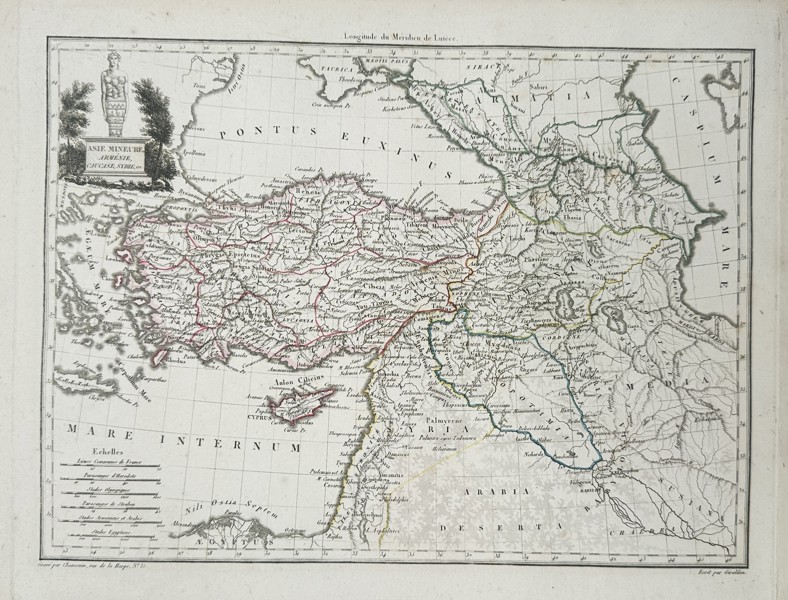 Jean-Baptiste Tardieu (1768–1837) – Map of Asia Minor and the Middle East – Turkey, Syria, and Armenia – Hand-coloured engraving (1799)
