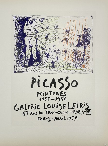 Pablo Picasso (1881–1973) – Exhibition at Galerie Louise Leiris, Paris – Lithography (20th Century)