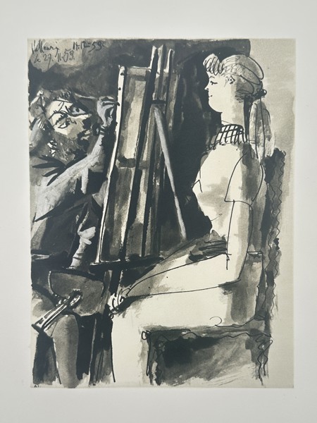 Pablo Picasso (1881–1973), after – Artist and Model – Lithography, Mourlot (20th Century)