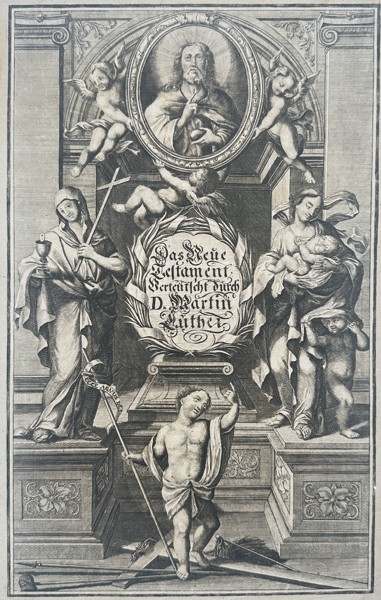 Matthäus Merian the Elder (1593–1650) – Frontispiece for Martin Luther’s New Testament – Engraving (17th Century)