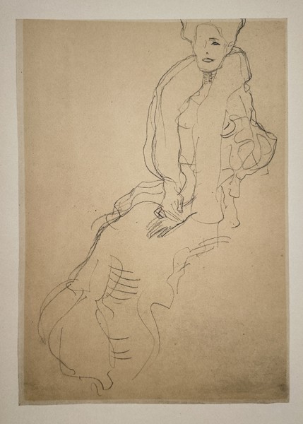 Gustav Klimt (1862–1918) – Seated Figure Study – Lithograph (20th Century)