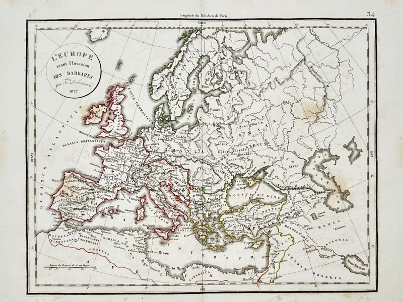 Felix Delamarche (1789-1830) – Map of Norway, Sweden, and Denmark – Scandinavia – Etching (1826)