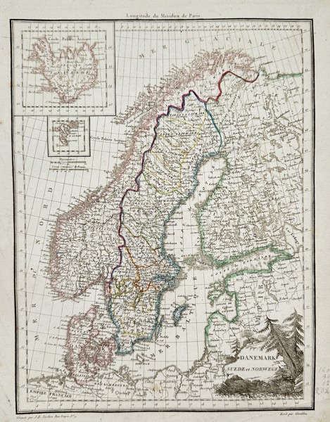 Conrad Malte-Brun (1775-1826) – Map of Denmark, Sweden, and Norway – Scandinavia – Engraving (1820)
