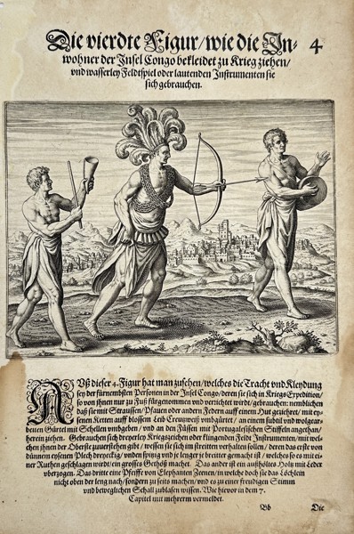 Theodor de Bry (1528–1598) - "African Congo Warriors" - Regnum Congo