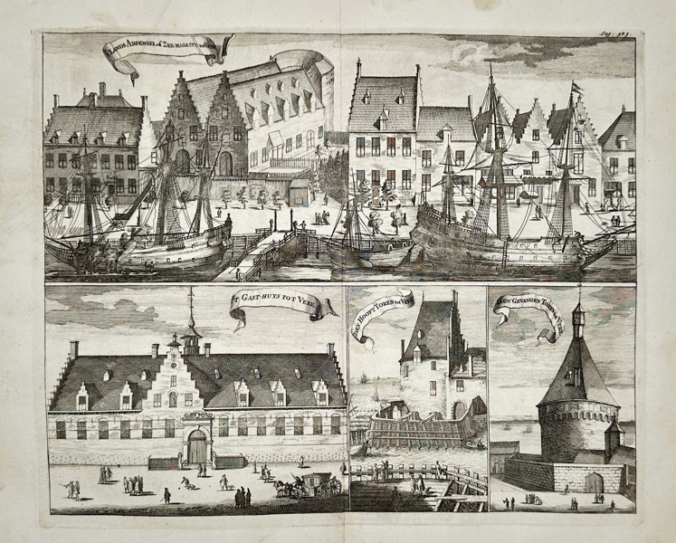 Mattheus Smallegange (1624–1710) – Views of Zierikzee and Veere – Engraving (1696)